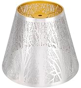 Small Barrel lampshade Stainless Steel Mirror Effect Lamp Shade 5" Top x 9" Bottom x 7" High Mode...