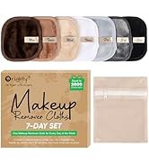 Orighty Makeup Remover Cloths 7-Day Set, Premium & Reusable Makeup Remover Pads, Erase Make-up Wi...