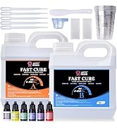 LET'S RESIN Fast Cure Epoxy Resin,Demold in 4 Hours,72OZ Upgrade Quick Drying & Crystal Clear Res...