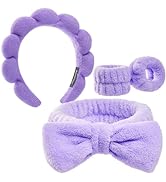 Ztomine Headbands for Women - Spa Headband and Wristband Set
