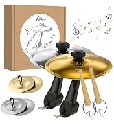 2-Pack Car Cymbal Air Vent,Mini Drum Crash Cymbal Set With Mini Drum Sticks & 4 Thumb Cymbals,Com...