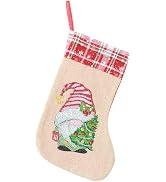 Diamond Painting Christmas Stocking, Gnome Christmas Tree Creative DIY Kit Family Handmade Hangin...