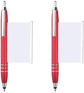Seadiquiet 2PCS Red Pen With Cheat Sheet,Retractable Paper Ball Point Pens For School Office Colo...