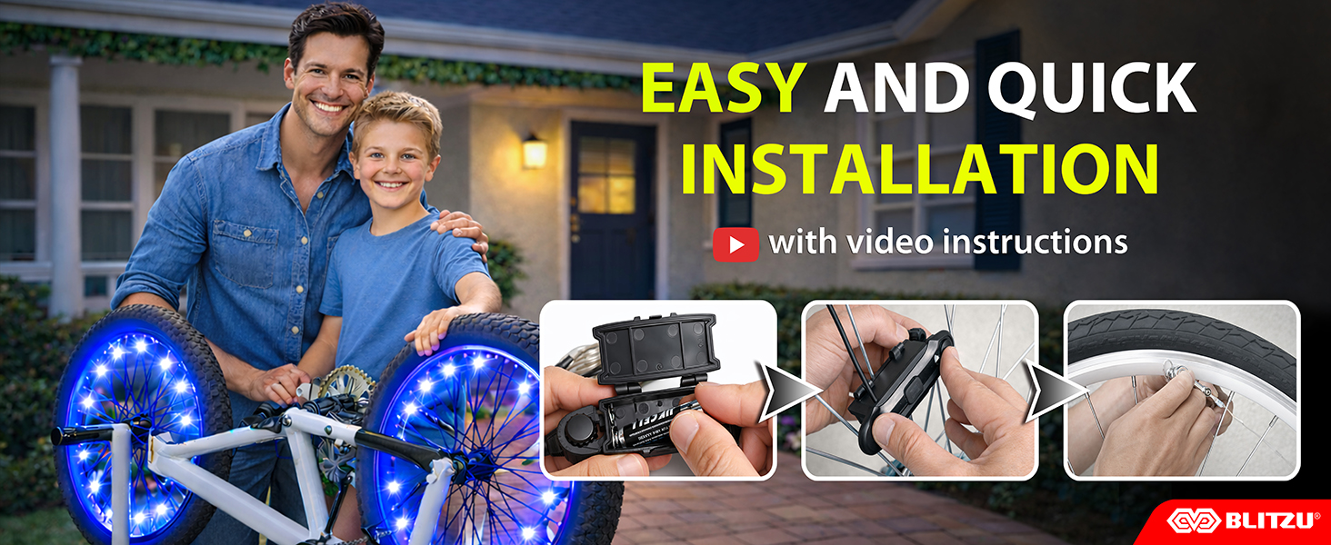 bike wheel lights bicycle accessories night riding trike bmx led kids wheels tire cycling spoke