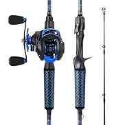 Sougayilang Spinning & Baitcaster Fishing Rod and Reel Combo,IM7 Graphite 2Pc Blanks, Stainless S...