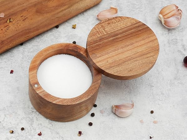 acacia salt cellar