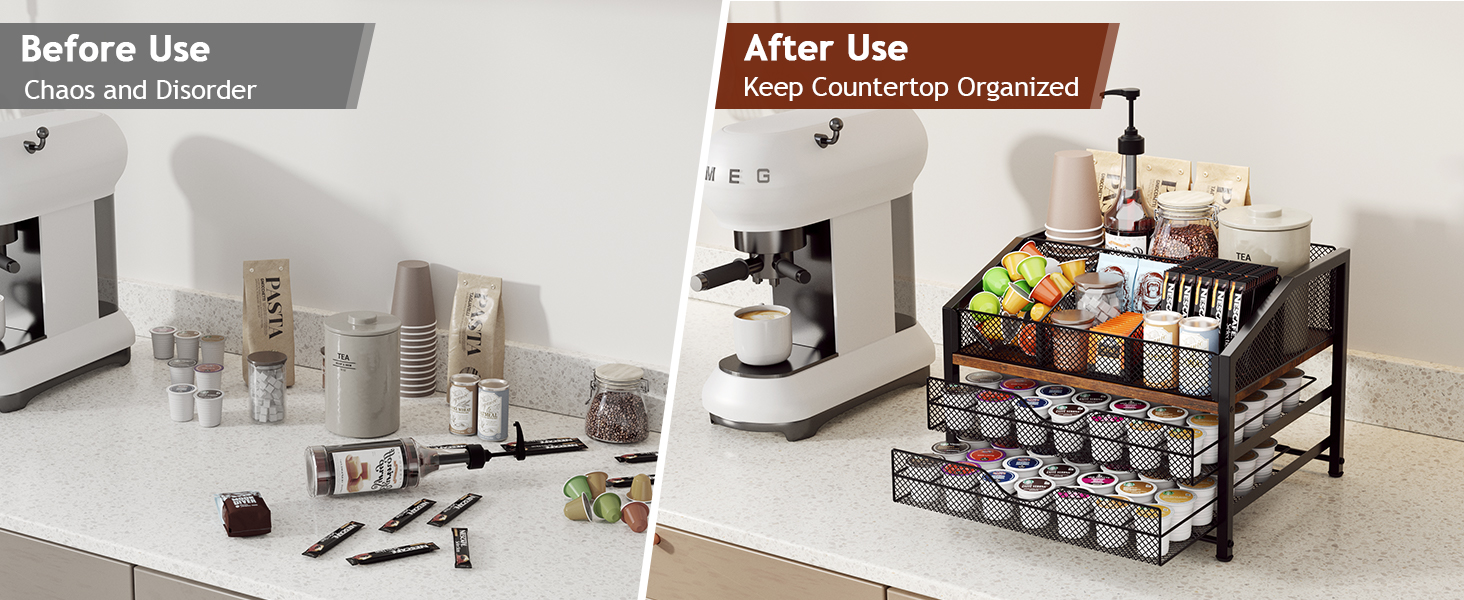 Homsorout K Cup Holder Drawer