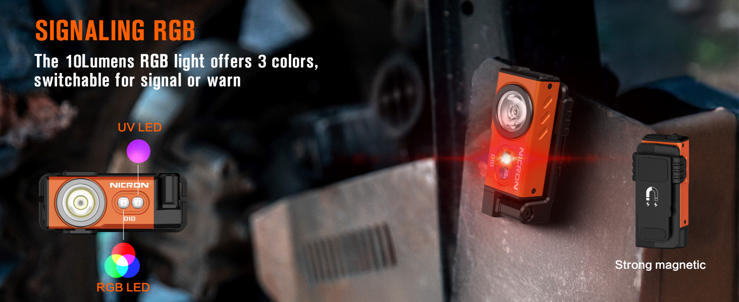 With its magnetic base and clip, it can be used as a warning light.