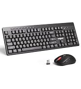 wegear Wireless Keyboard and Mouse Combo, 5-Level Adjustable 4000 DPI Mouse, Quiet 2.4G Full Size...