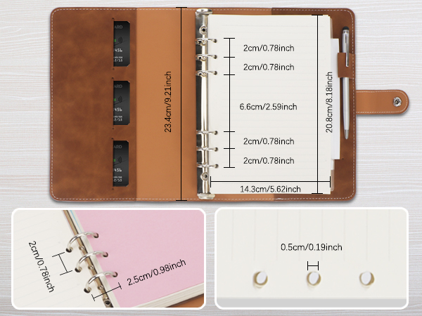leather a5 binder 6 ring planner dividers a5 binder notebook a5 planner binder refillable notebook