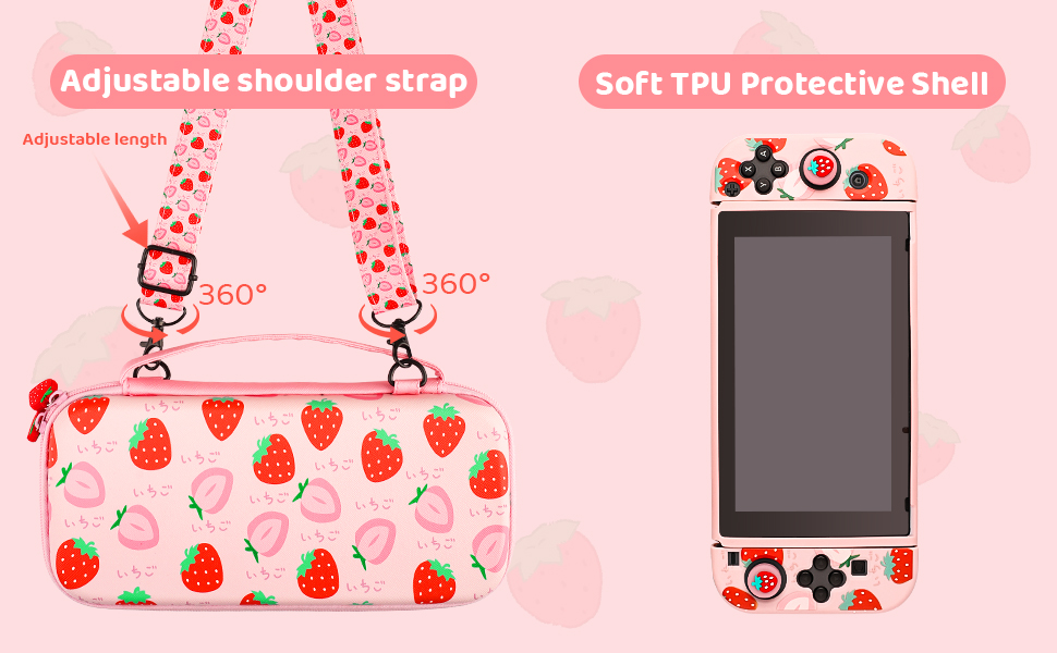 FANPL Adjustable Shoulder Strap & Soft TPU Protective Case