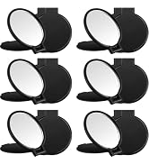 Jetec 12 Pieces Compact Mirrors Gifts Bulk,Black | Small Pocket Mirrors, Mini Portable Folding Ma...