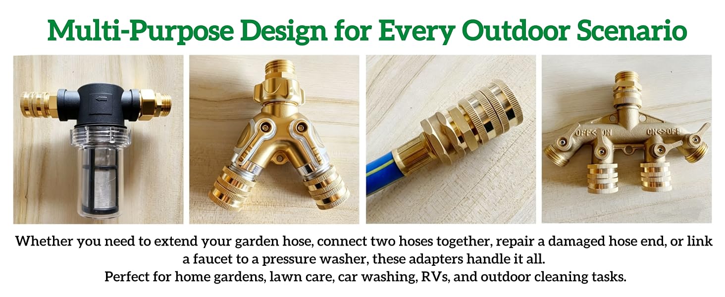 2 Pcs 3/4" ID Double Female Garden Hose Connector
