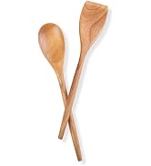 GinSent 2PCS Wooden Spoons for Cooking,14INCH Wooden Spoons Cooking Comfort Grip Wood Spoons,Wood...