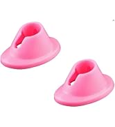 SelHeng 2Pcs Pink Nail Polish Bottle Holder Soft Rubber Anti-Spill Nail Polish Stand Display Mani...