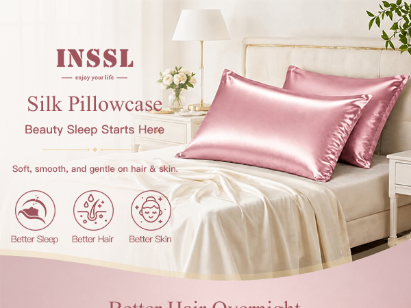 purple silk pillowcase