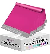 Fuxury Poly Mailers 14.5x19 Inch 500 Pcs, Bulk Shipping Bags for Clothing, Strong Adhesive Shippi...