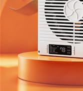 Windigaga 8" Room to Room Fan with Remote, 320CFM Through Wall Air Transfer Fan with Temperature ...