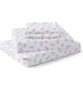 MUXHOMO Queen Size 4 Piece Sheet Set, Soft Breathable Bed Sheet Set for Bedroom with Deep Pocket ...