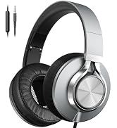 AILIHEN Headphones Wired with Microphone & Volume Control, Over-Ear Foldable Noise Isolation Head...