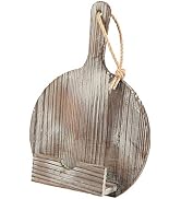 J JACKCUBE DESIGN Frying Pan Shape Rustic Wood Cookbook Stand Holder for Desk with 3 Adjustable H...