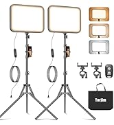 Torjim 12 Inch Video Light Kit for Creators, 30W High Brightness Studio Lights with Tripod Stand ...