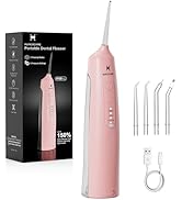HUACO CARE Cordless Water Flosser - 6 Pressure Settings with 3 Modes, 220ml Compact Ergonomic Des...
