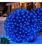 Wabarle Led Christmas Net Lights for Bushes, 132LED 6FT x 6FT Connectable UL Certified Net Lights...