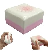 Dual Color Toast Slow Rising Squishy, Soft Foam Squishy Stress Relief Squeeze Toy, Realistic Stic...