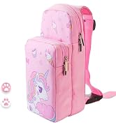 HYPERCASE Travel Bag for Nintendo Switch/OLED/Lite, Pink Shoulder Storage Bag for Unicorn, Portab...