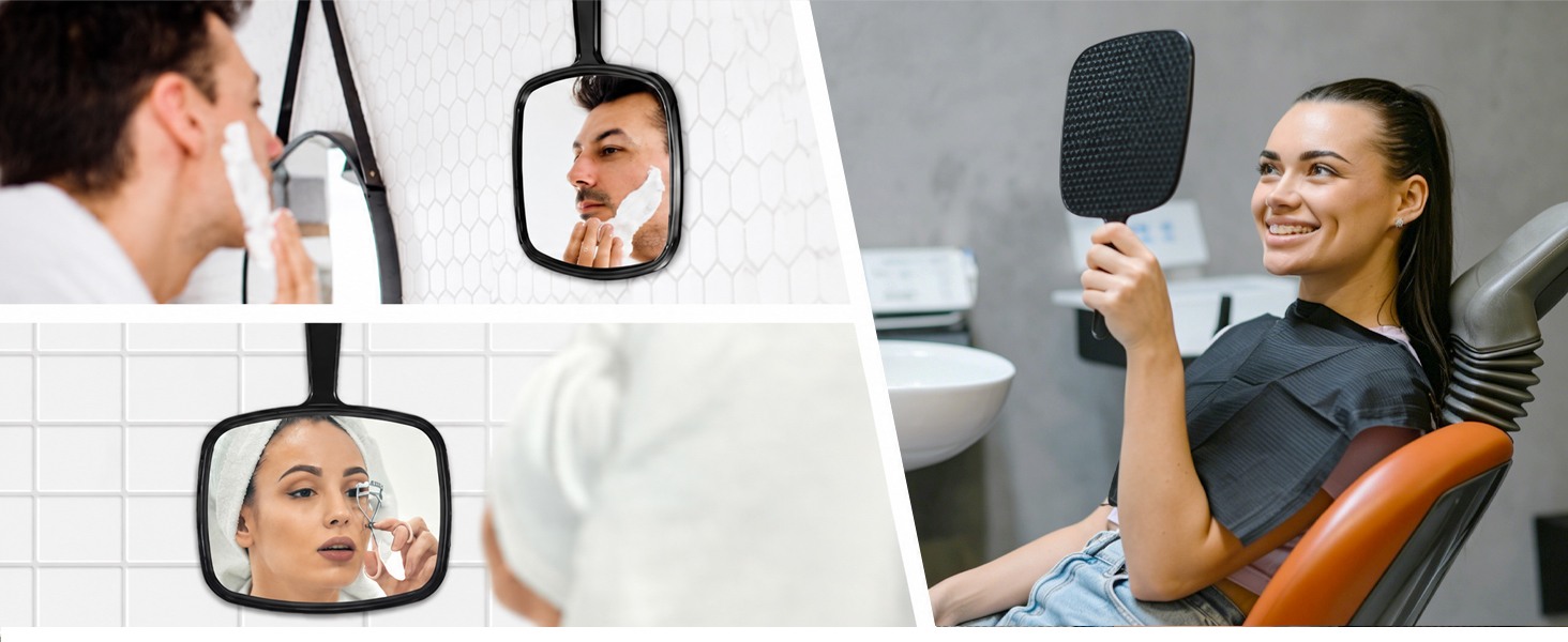 handheld mirror with handle