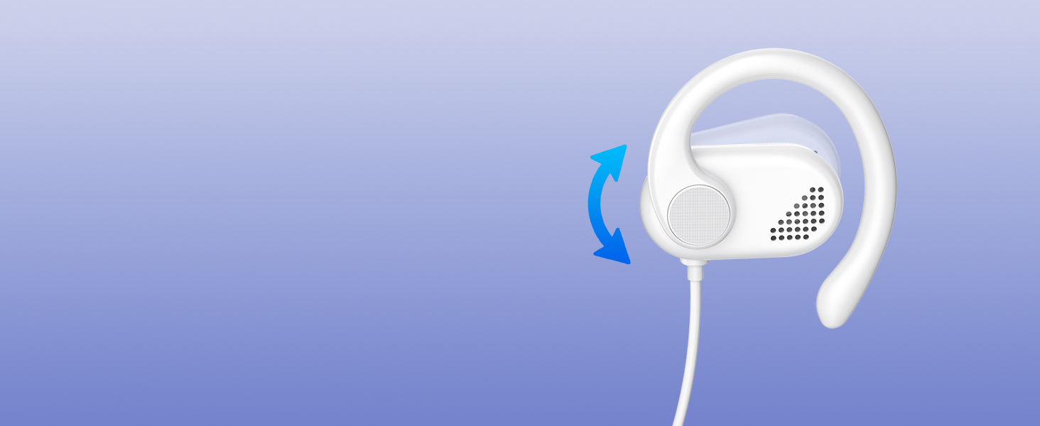 open-ear headphones with hook