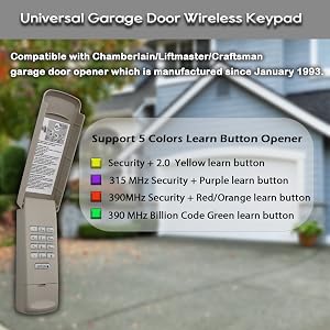 universal Garage Door Keypad G940EV-P2, 878MAX, 877MAX, 877LM