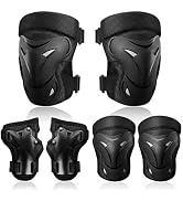 BOSONER Adult/Child Knee Pad Elbow Pads Guards Protective Gear Set for Roller Skates Cycling BMX ...