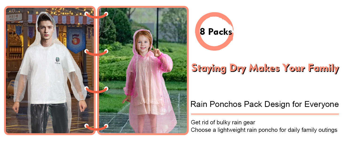ponchos family pack