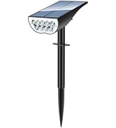 ZOOKKI Solar Spot Lights Outdoor, Solar Lights Outdoor Waterproof IP65, 3 Brightness Modes Dusk t...