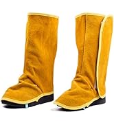 BLIRITEL Leather Welding Spats, 13 Inch Welding Boot & Shoes Covers, Heat and Abrasion Resistant ...