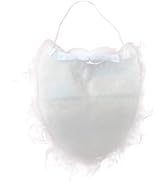 BESTYASH 1pc Xmas Santa Claus Curly Wig and Beard for Christmas Performance Props Beard (White)