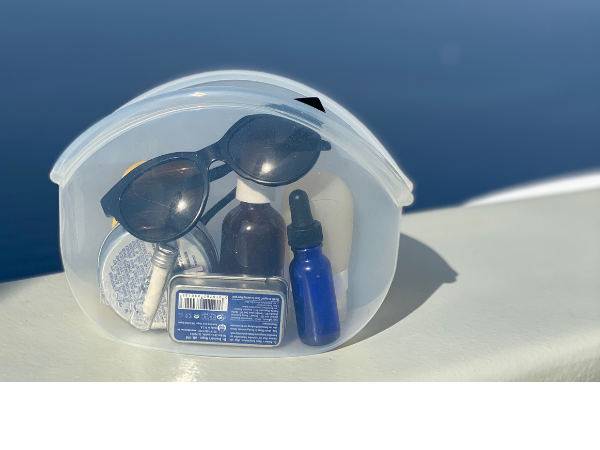 Reusable waterproof clear TSA silicone bags with travel accessories