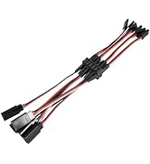 9imod 3-pin JR Plug Magnetic Snap-on Servo Extension Cable Wire Cord Female to Male RC Servo Exte...