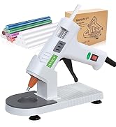 Hot Glue Gun Kit, MONVICT 40W Mini Glue Gun with Fine Tip & 30 Glue Sticks, Suction Cups Stand & ...