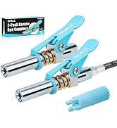 SHALL Grease Gun Coupler 2Pcs, Quick Release & Strong Locking Grease Gun Couplers w/Grease Fittin...