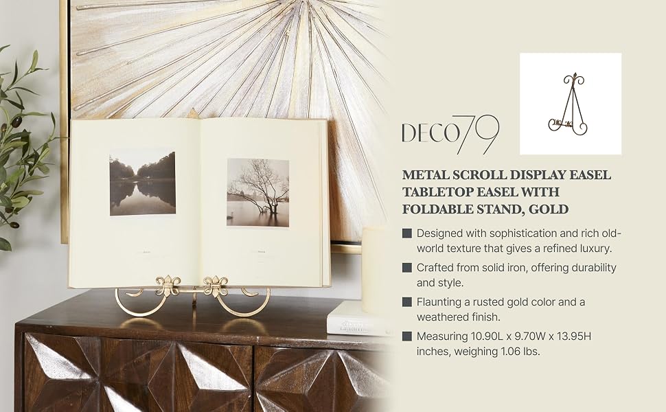 Deco 79 Traditional Gold Easel