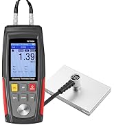 CAMWAY Digital Ultrasonic Thickness Gauge Meter with Calibration High Resolution Data Storage Bac...