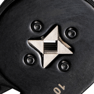 Four dies ensure secure, 360-Degree square crimps