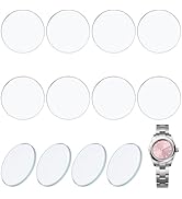 OLYCRAFT Watch Glass Lens Replacement Round Parts Flat Watch Glass Lens Watch Crystal Lens for Wa...