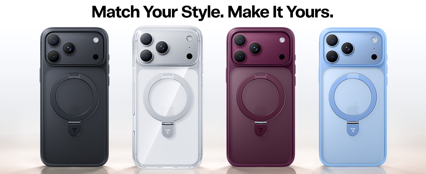 TORRAS magnetic stand phone case in multiple colors for everyday style.