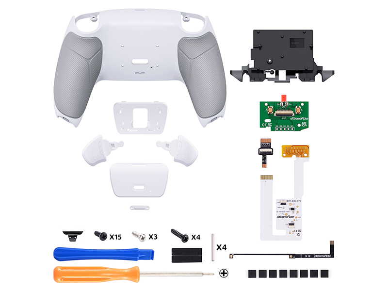 eXtremerate Programable RISE4 Remap Kit for PS5 Controller Back Paddles Back Button Keys Attachment