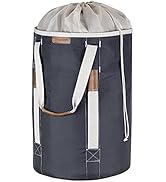 CleverMade Laundry Backpack Duffel Bag with Shoulder Straps - 62L / 16 Gal XL, Charcoal, Drawstri...