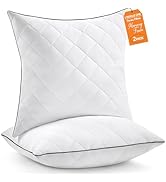 1 MIDDLE ONE Throw Pillows (Pack of 2, White), 18 x 18 Inches Decorative Pillow Insert for Couch,...